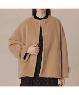 【マッキントッシュ ロンドン/MACKINTOSH LONDON】の【WEB・一部店舗限定】【ROSLEY/ロズリー】ウールブレンドボアノーカラーコート 人気、トレンドファッション・服の通販 founy(ファニー) ファッション Fashion レディースファッション Fashion for Women アウター Coat / Outerwear Collection コート・ロングコート・ピーコート Long Coats, Peacoats & More ショート Short, Short Length 冬 Winter / This Winter 定番 Standard, Basic Item 秋 Autumn |ID:prp329100004826740