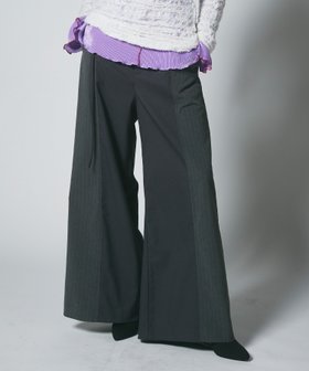 【アウラアイラ/AULA AILA】のSwitch Wide Pants 人気、トレンドファッション・服の通販 founy(ファニー) ファッション Fashion レディースファッション Fashion for Women パンツ Pants & Trousers スタイリッシュ Stylish, Fashionable ストライプ Stripe, Striped Pattern モダン Modern, Contemporary ワイド Wide, Wide Fit 無地 Plain, Solid Color |ID:prp329100004826742