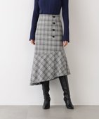 【ピンキーアンドダイアン/Pinky&Dianne】のグレンチェックアシンメトリーラッフルスカート 人気、トレンドファッション・服の通販 founy(ファニー) ファッション Fashion レディースファッション Fashion for Women スカート Skirts シンプル Simple, Minimal ストレッチ Stretch, Stretchy Fabric チェック Check, Plaid, Tartan モダン Modern, Contemporary thumbnail グレー|ID: prp329100004826753 ipo3291000000035120065