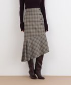 【ピンキーアンドダイアン/Pinky&Dianne】のグレンチェックアシンメトリーラッフルスカート 人気、トレンドファッション・服の通販 founy(ファニー) ファッション Fashion レディースファッション Fashion for Women スカート Skirts シンプル Simple, Minimal ストレッチ Stretch, Stretchy Fabric チェック Check, Plaid, Tartan モダン Modern, Contemporary thumbnail ベージュ|ID: prp329100004826753 ipo3291000000035120066