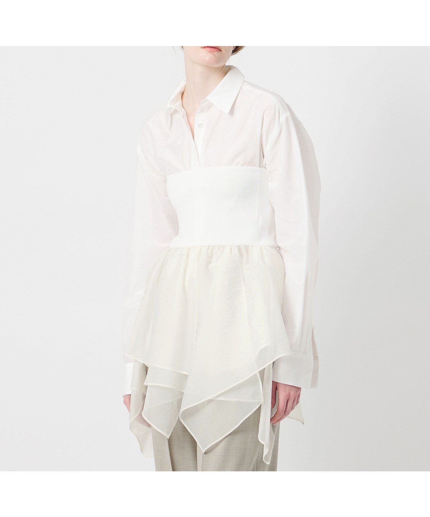 【ユナイテッドアローズ/UNITED ARROWS】のAEWEN MATOPH ラッフルミニスカート ベアトップ - 2WAY ウォッシャブル - インテリア・キッズ・メンズ・レディースファッション・服の通販 founy(ファニー) 　ファッション　Fashion　レディースファッション　Fashion for Women　スカート　Skirts　ミニスカート　Mini Skirts　イレギュラーヘム　Irregular Hem　ウォッシャブル　Machine Washable　カットソー　Cut and Sewn Top　コンビ　Combo, Combination Style　シアー　Sheer, See-Through　ジャケット　Jacket, Outerwear　フォーマル　Formal, Dressy　ペチコート　Petticoat, Underskirt　ポケット　Pocket, Pocket Detail　ランダム　Random, Irregular　リブニット　Rib Knit, Ribbed Knit　ワイド　Wide, Wide Fit　ワッシャー　Washer, Crinkled Finish　おすすめ　Recommended / Our Picks　エレガント 上品　Elegant　WHITE|ID: prp329100004826771 ipo3291000000035120250