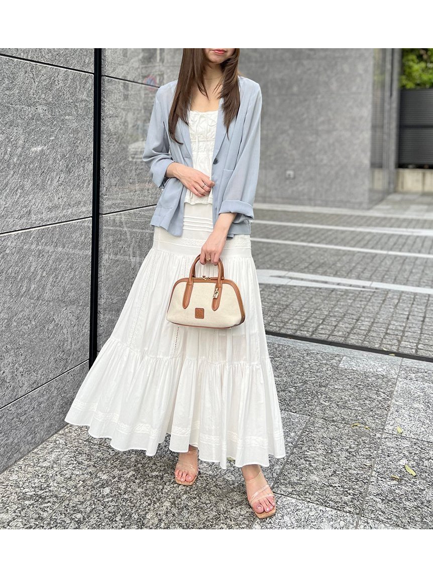 【スナイデル/SNIDEL】のコットンレーススカート 人気、トレンドファッション・服の通販 founy(ファニー) 　ファッション　Fashion　レディースファッション　Fashion for Women　スカート　Skirts　エレガント 上品　Elegant　ギャザー　Gathered, Ruffled　クラシカル　Classical, Vintage-Inspired　ストレート　Straight, Straight Cut　スマート　Smart, Elegant　ティアード　Tiered, Tiered Style　レース　Lace, Lace Fabric　おすすめ　Recommended / Our Picks　 other-1|ID: prp329100004826786 ipo3291000000035120421