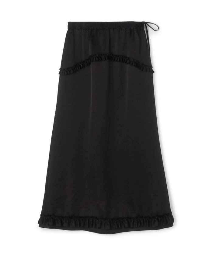 【トゥモローランド/TOMORROWLAND】のサテンヨウリュウ ギャザーフリルスカート インテリア・キッズ・メンズ・レディースファッション・服の通販 founy(ファニー) https://founy.com/ ファッション Fashion レディースファッション Fashion for Women スカート Skirts キャミソール Camisole, Spaghetti Strap Top サテン Satin, Glossy Fabric セットアップ Set-Up, Coordinated Outfit フリル Frill, Ruffle ロマンティック Romantic, Feminine Style |ID: prp329100004826798 ipo3291000000035120506