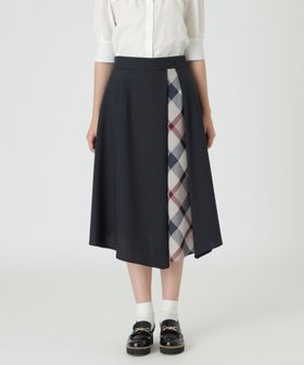 【ブルーレーベル クレストブリッジ/BLUE LABEL CRESTBRIDGE】のシャンブレートロピカルフレアスカート 人気、トレンドファッション・服の通販 founy(ファニー) ファッション Fashion レディースファッション Fashion for Women スカート Skirts Aライン・フレアスカート A-Line & Flared Skirts おすすめ Recommended / Our Picks フレア Flare, Flared フロント Front, Front Design ラップ Wrap, Wrap Design |ID:prp329100004826803