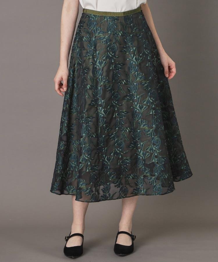 【ドレステリア/DRESSTERIOR】の【きれいめ/裏地取り外し可】シアージャカードスカート インテリア・キッズ・メンズ・レディースファッション・服の通販 founy(ファニー) 　ファッション　Fashion　レディースファッション　Fashion for Women　スカート　Skirts　オーガンジー　Organza Fabric　サテン　Satin, Glossy Fabric　シアー　Sheer, See-Through　シンプル　Simple, Minimal　ジャカード／ジャガード　Jacquard, Woven Pattern　ストレッチ　Stretch, Stretchy Fabric　スペシャル　Special, Limited Edition　スマート　Smart, Elegant　チューリップ　Tube, Tube Top　オリーブグリーン|ID: prp329100004826809 ipo3291000000035120648