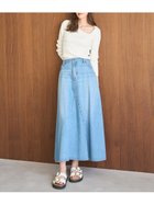 【ミラオーウェン/Mila Owen】の後ろゴムマチデザインフレアデニムスカート【ウォッシャブル】 LBLU[081]|ID: prp329100004826839 ipo3291000000035120899