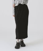 【ビームス ウイメン/BEAMS】のプリーツ ベロア タイト スカート 人気、トレンドファッション・服の通販 founy(ファニー) ファッション Fashion レディースファッション Fashion for Women スカート Skirts スリット Slit, Slit Detail プリーツ Pleats, Pleated ベロア Velour, Soft Velvet エレガント 上品 Elegant thumbnail BLACK|ID: prp329100004826848 ipo3291000000035120995