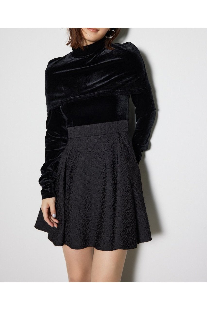 【リエンダ/rienda】の2WAYベロアフレアミニワンピース 人気、トレンドファッション・服の通販 founy(ファニー) 　ファッション　Fashion　レディースファッション　Fashion for Women　ワンピース　Dresses　トレンド　Trend, Trending Now　フィット　Fit, Slim Fit　フレア　Flare, Flared　ベロア　Velour, Soft Velvet　 other-1|ID: prp329100004826871 ipo3291000000035121287