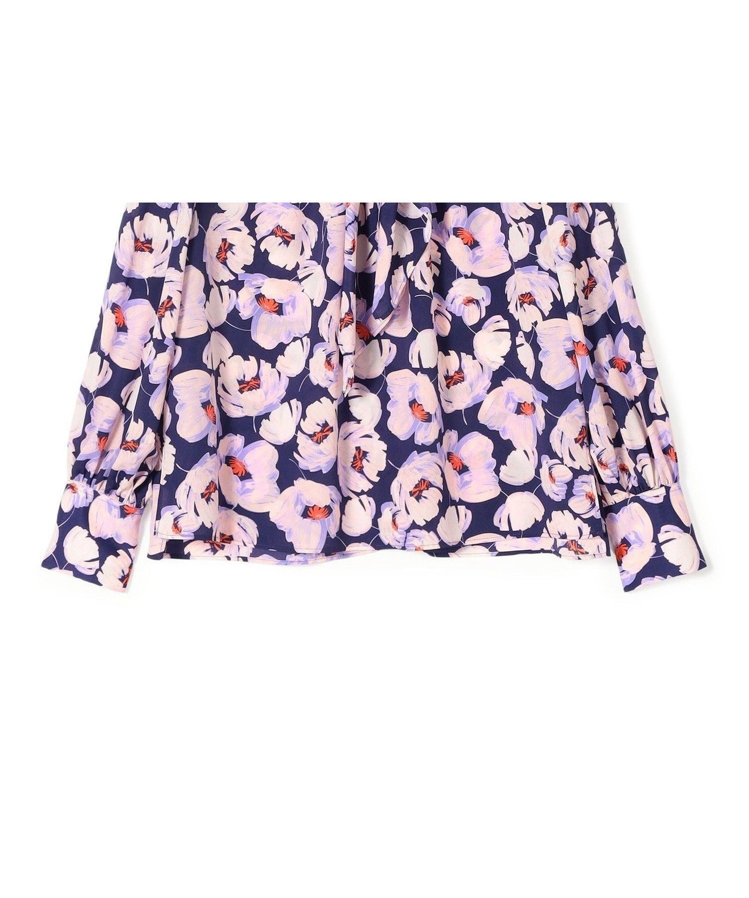 【トゥモローランド/TOMORROWLAND】のフェザリーフラワープリント ボウタイブラウス インテリア・キッズ・メンズ・レディースファッション・服の通販 founy(ファニー) 　ファッション　Fashion　レディースファッション　Fashion for Women　トップス・カットソー　Cut & Sew Tops　シャツ・ブラウス・オフィスカジュアル　Elegant Blouses & Button-Ups　花柄・フラワープリント・モチーフ　Floral Prints & Motifs / Flower Pattern Tops　ジョーゼット　Georgette, Semi-Sheer Fabric　スカーフ　Scarf, Neckwear　フラワー　Flower, Floral　プリント　Print, Printed Pattern　モチーフ　Motif, Design Theme　リボン　Ribbon, Bow　78 パープル系|ID: prp329100004826892 ipo3291000000035121562