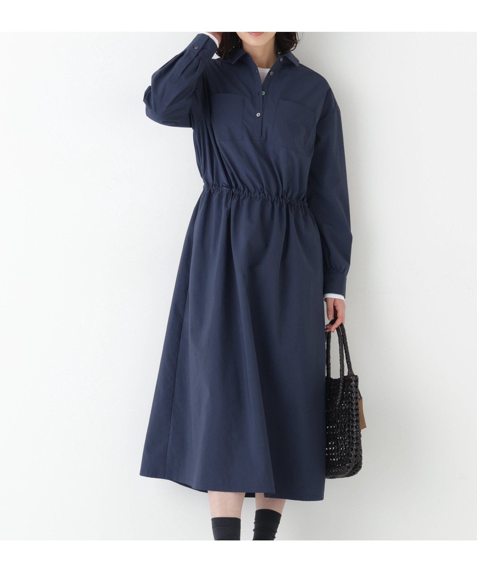 【ヒューマンウーマン/HUMAN WOMAN】のドロストシャツOP インテリア・キッズ・メンズ・レディースファッション・服の通販 founy(ファニー) ファッション Fashion レディースファッション Fashion for Women トップス・カットソー Cut & Sew Tops シャツ・ブラウス・オフィスカジュアル Elegant Blouses & Button-Ups おすすめ Recommended / Our Picks インナー Innerwear キャミソール Camisole, Spaghetti Strap Top スタンダード Standard, Basic タンク Tank Top, Sleeveless Top ボーダー Border, Stripe 吸水 Absorbent, Quick-Dry ネイビー|ID: prp329100004826932 ipo3291000000035122198