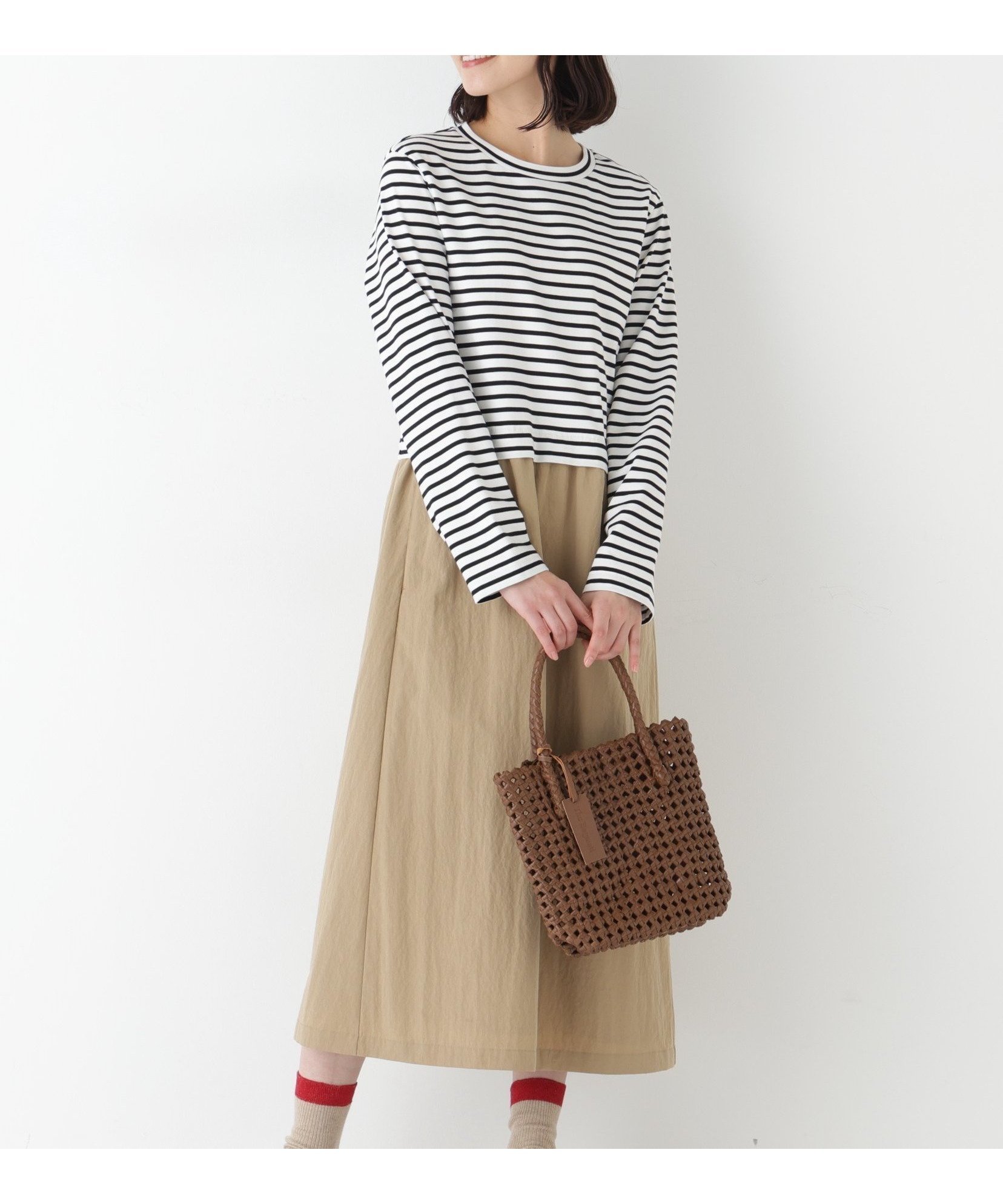 【ヒューマンウーマン/HUMAN WOMAN】のドッキングモックネックプルオーバーワンピース 人気、トレンドファッション・服の通販 founy(ファニー) ファッション Fashion レディースファッション Fashion for Women ワンピース Dresses おすすめ Recommended / Our Picks カーディガン Cardigan, Knitwear ギャザー Gathered, Ruffled スタンダード Standard, Basic スリーブ Sleeve, Long Sleeve / Short Sleeve ドッキング Docking, Mixed Material ボーダー Border, Stripe ロング Long, Long-Length other-1|ID: prp329100004826933 ipo3291000000035122199