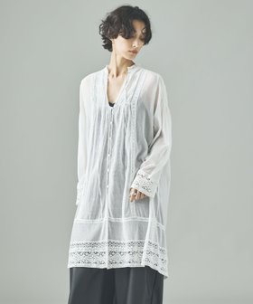 【カレンソロジー/Curensology】のコットンメッシュブラウス 人気、トレンドファッション・服の通販 founy(ファニー) ファッション Fashion レディースファッション Fashion for Women トップス・カットソー Cut & Sew Tops シャツ・ブラウス・オフィスカジュアル Elegant Blouses & Button-Ups インド Indian Textile インナー Innerwear エレガント 上品 Elegant サテン Satin, Glossy Fabric バランス Balance, Style Balance フリル Frill, Ruffle メッシュ Mesh, Net Fabric ロング Long, Long-Length おすすめ Recommended / Our Picks |ID:prp329100004826961