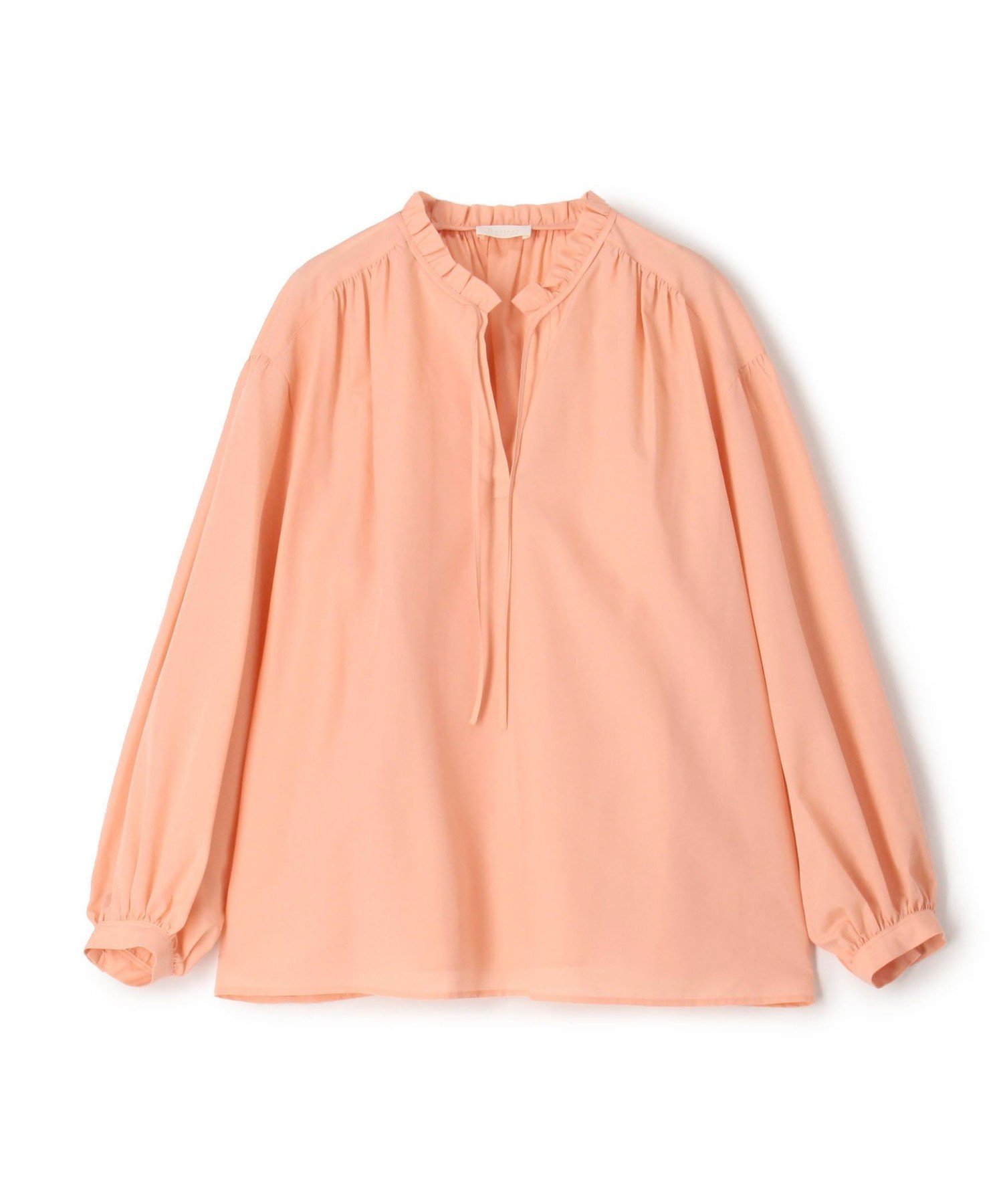 【トゥモローランド/TOMORROWLAND】のハイカウントポプリン フリルカラーブラウス インテリア・キッズ・メンズ・レディースファッション・服の通販 founy(ファニー) 　ファッション　Fashion　レディースファッション　Fashion for Women　トップス・カットソー　Cut & Sew Tops　シャツ・ブラウス・オフィスカジュアル　Elegant Blouses & Button-Ups　キュプラ　Cupro, Eco Fabric　ギャザー　Gathered, Ruffled　ショルダー　Shoulder, Shoulder Strap　フェミニン　Feminine, Girly　フリル　Frill, Ruffle　エレガント 上品　Elegant　33 ピンク|ID: prp329100004826980 ipo3291000000035122631