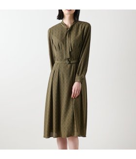 【ニューヨーカー/NEWYORKER】のビットプリント ボウタイワンピース 人気、トレンドファッション・服の通販 founy(ファニー) ファッション Fashion レディースファッション Fashion for Women ワンピース Dresses エレガント 上品 Elegant カーディガン Cardigan, Knitwear クラシカル Classical, Vintage-Inspired ジャケット Jacket, Outerwear ストライプ Stripe, Striped Pattern 長袖 Long Sleeve, Full Sleeve プリント Print, Printed Pattern ポケット Pocket, Pocket Detail モチーフ Motif, Design Theme ロング Long, Long-Length A/W・秋冬 Autumn/Winter |ID:prp329100004826997