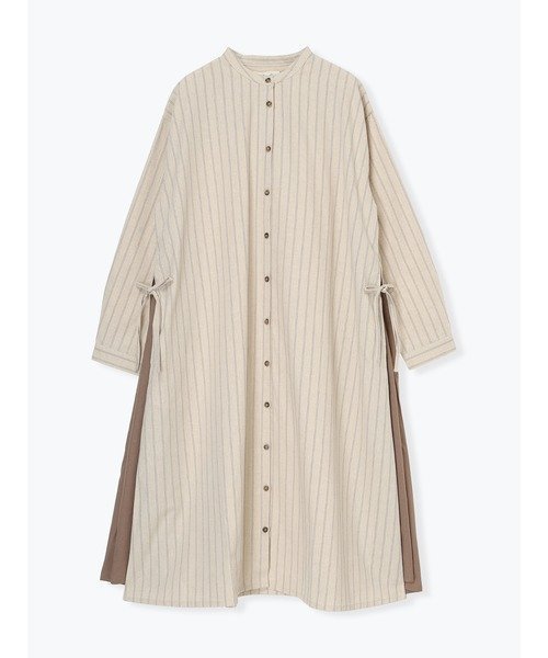 【ルディックパーク/LUDIC PARK】のレイヤード風スタンドカラーワンピース 人気、トレンドファッション・服の通販 founy(ファニー) 　ファッション　Fashion　レディースファッション　Fashion for Women　ワンピース　Dresses　おすすめ　Recommended / Our Picks　カーディガン　Cardigan, Knitwear　スタンド　Stand Collar, Upright Stand　ストライプ　Stripe, Striped Pattern　リボン　Ribbon, Bow　エレガント 上品　Elegant　 other-1|ID: prp329100004827008 ipo3291000000035122962