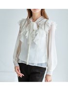 【スナイデル/SNIDEL】のボウタイフリルブラウス 人気、トレンドファッション・服の通販 founy(ファニー) ファッション Fashion レディースファッション Fashion for Women トップス・カットソー Cut & Sew Tops シャツ・ブラウス・オフィスカジュアル Elegant Blouses & Button-Ups インナー Innerwear キャミソール Camisole, Spaghetti Strap Top クラシカル Classical, Vintage-Inspired シアー Sheer, See-Through スマート Smart, Elegant バランス Balance, Style Balance フリル Frill, Ruffle フロント Front, Front Design ロング Long, Long-Length おすすめ Recommended / Our Picks thumbnail IVR[003]|ID: prp329100004827015 ipo3291000000035123033
