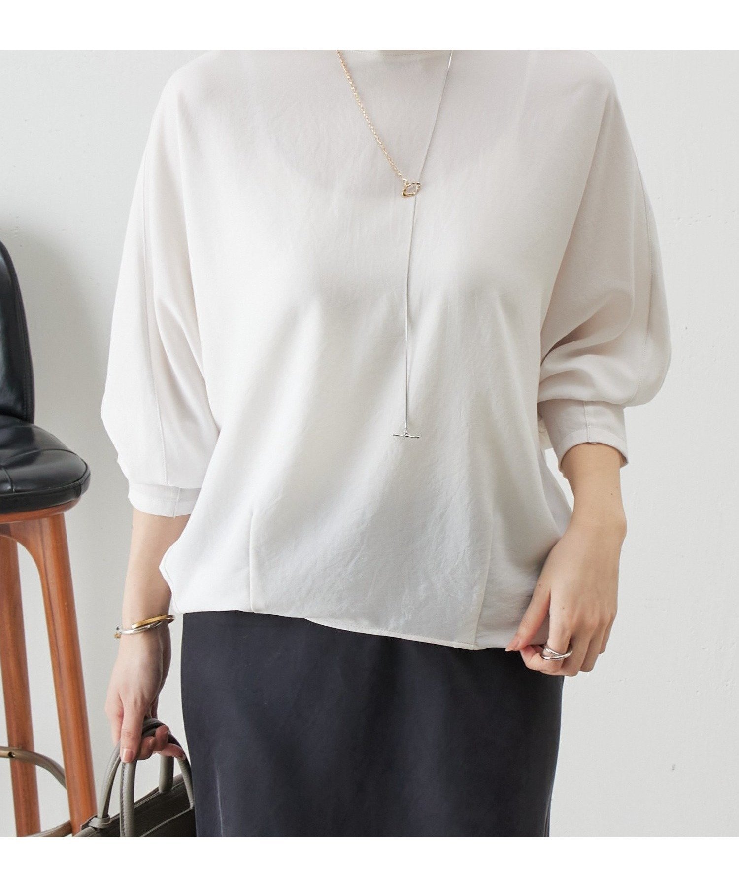 【ビアズリー/BEARDSLEY】のストレッチドルマンT 人気、トレンドファッション・服の通販 founy(ファニー) 　ファッション　Fashion　レディースファッション　Fashion for Women　ジョーゼット　Georgette, Semi-Sheer Fabric　ストレッチ　Stretch, Stretchy Fabric　再入荷　Restock / Back in Stock　 other-1|ID: prp329100004827036 ipo3291000000035123284