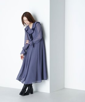 【ナチュラル ビューティー ベーシック/NATURAL BEAUTY BASIC】のラッフルフリルワンピース 人気、トレンドファッション・服の通販 founy(ファニー) ファッション Fashion レディースファッション Fashion for Women ワンピース Dresses シアー Sheer, See-Through スリーブ Sleeve, Long Sleeve / Short Sleeve トレンド Trend, Trending Now ラッフル Ruffle, Frill リボン Ribbon, Bow |ID:prp329100004827053