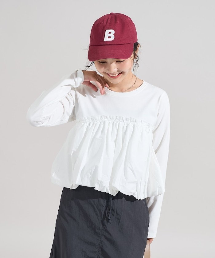 【フリークスストア/FREAK'S STORE】のバルーンビスチェ風 ドッキングロンT 25AW インテリア・キッズ・メンズ・レディースファッション・服の通販 founy(ファニー) 　ファッション　Fashion　レディースファッション　Fashion for Women　トップス・カットソー　Cut & Sew Tops　ロングTシャツ・Tシャツ　Longline T-Shirts & Tees　ビスチェ　Bustiers & Corset Tops / Layered Bustier Style　2025年　2025　2025-2026秋冬・A/W　Autumn/Winter 2025–26 AW25–26　冬　Winter / This Winter　ドッキング　Docking, Mixed Material　バルーン　Balloon, Balloon Silhouette　ビスチェ　Bustier, Corset Top　A/W・秋冬　Autumn/Winter　オフホワイト|ID: prp329100004827068 ipo3291000000035123747