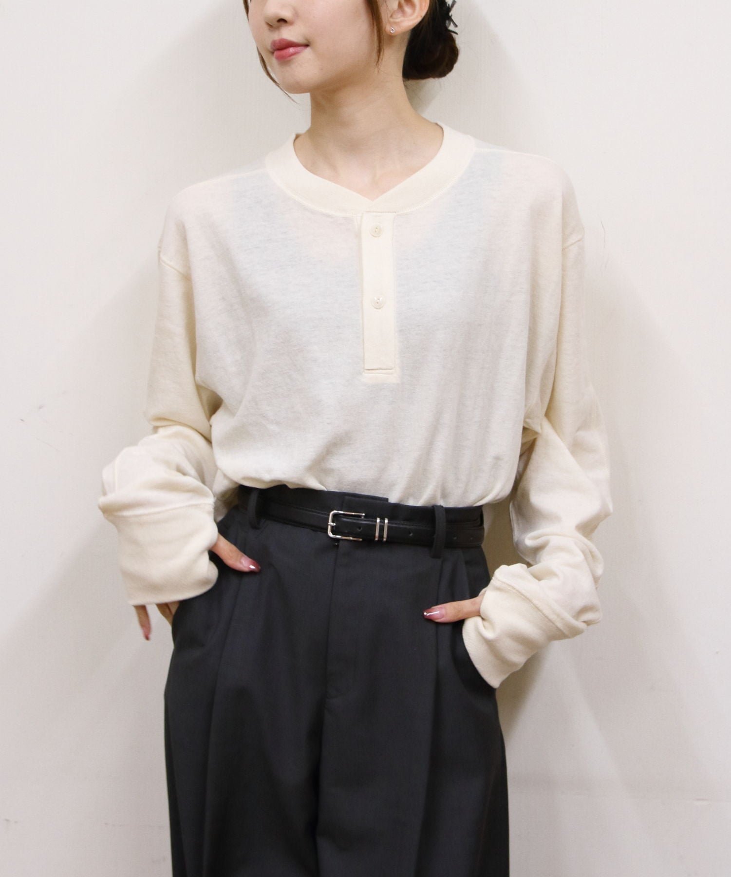 【ステップス/STEPS】のTHE SHINZONE/THE SHINZONE/COTTON WOOL HENRY NECK SHIRT インテリア・キッズ・メンズ・レディースファッション・服の通販 founy(ファニー) 　ファッション　Fashion　レディースファッション　Fashion for Women　トップス・カットソー　Cut & Sew Tops　シャツ・ブラウス・オフィスカジュアル　Elegant Blouses & Button-Ups　カットソー　Cut and Sewn Top　ECRU|ID: prp329100004827072 ipo3291000000035123792