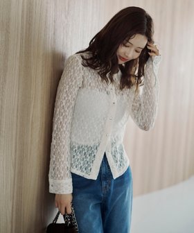 【プロポーション ボディドレッシング/PROPORTION BODY DRESSING】のレースシャツ 人気、トレンドファッション・服の通販 founy(ファニー) ファッション Fashion レディースファッション Fashion for Women トップス・カットソー Cut & Sew Tops シャツ・ブラウス・オフィスカジュアル Elegant Blouses & Button-Ups おすすめ Recommended / Our Picks インナー Innerwear キャミソール Camisole, Spaghetti Strap Top ストレッチ Stretch, Stretchy Fabric デニム Denim, Jeans Material レース Lace, Lace Fabric エレガント 上品 Elegant |ID:prp329100004827078