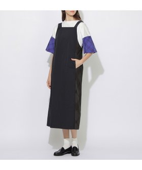 【ブルーレーベル クレストブリッジ/BLUE LABEL CRESTBRIDGE】のサイドチェック切替タフタエプロンワンピース 人気、トレンドファッション・服の通販 founy(ファニー) ファッション Fashion レディースファッション Fashion for Women ワンピース Dresses インナー Innerwear チェック Check, Plaid, Tartan トレンド Trend, Trending Now ロング Long, Long-Length 切替 Switching, Contrast Panel |ID:prp329100004827083