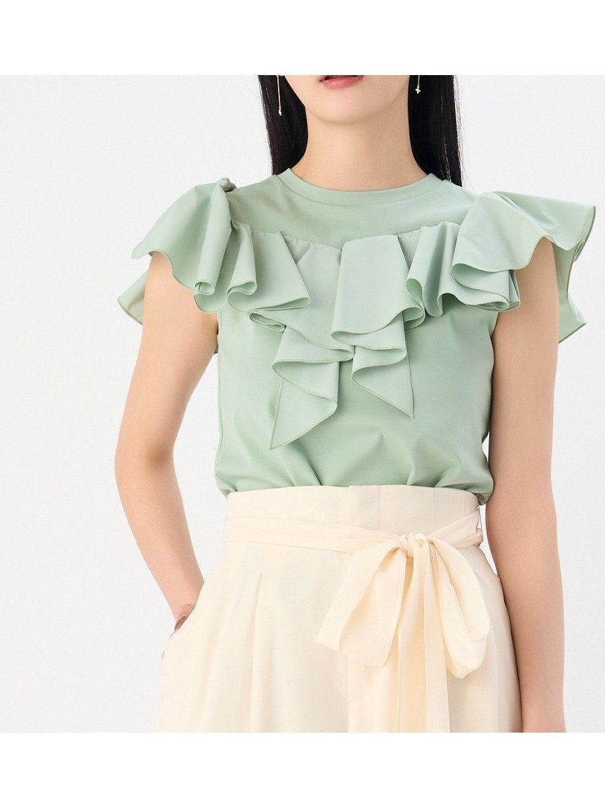 【セルフォード/CELFORD】の2Wayラッフルフリルトップス インテリア・キッズ・メンズ・レディースファッション・服の通販 founy(ファニー) 　ファッション　Fashion　レディースファッション　Fashion for Women　トップス・カットソー　Cut & Sew Tops　スマート　Smart, Elegant　タフタ　Taffeta, Structured Fabric　フリル　Frill, Ruffle　MNT[021]|ID: prp329100004827092 ipo3291000000035124027