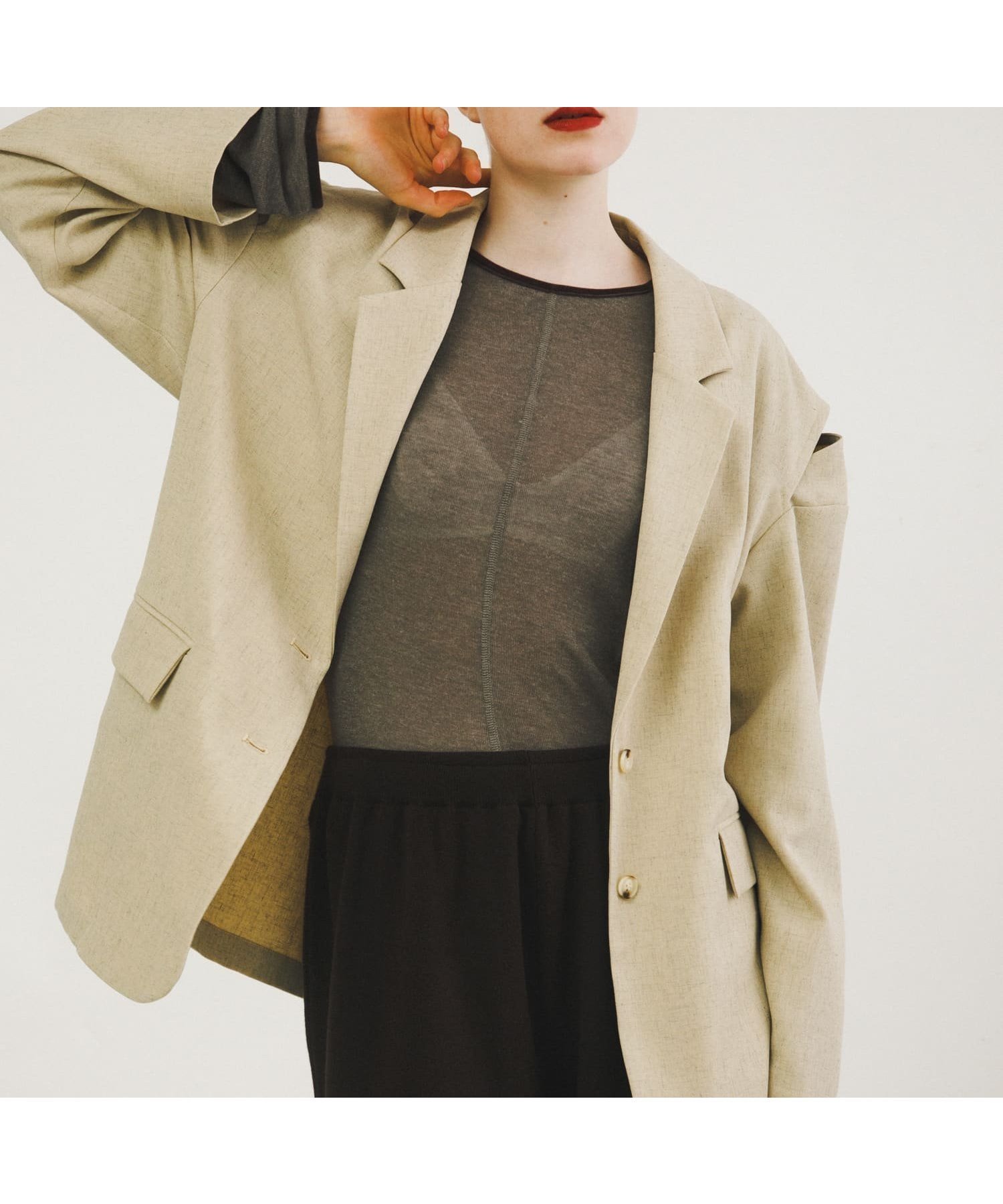 【ラート/LAATO】のpiping velor sheer tee インテリア・キッズ・メンズ・レディースファッション・服の通販 founy(ファニー) 　ファッション　Fashion　レディースファッション　Fashion for Women　カットソー　Cut and Sewn Top　シアー　Sheer, See-Through　ストレッチ　Stretch, Stretchy Fabric　スリーブ　Sleeve, Long Sleeve / Short Sleeve　トレンド　Trend, Trending Now　なめらか　Smooth, Silky Texture　人気　Popular, Best Seller　バランス　Balance, Style Balance　パイピング　Piping, Trim Design　ベロア　Velour, Soft Velvet　ベーシック　Basic, Essential　ロング　Long, Long-Length　A/W・秋冬　Autumn/Winter　冬　Winter / This Winter　2025年　2025　2025-2026秋冬・A/W　Autumn/Winter 2025–26 AW25–26　グレー|ID: prp329100004827095 ipo3291000000035124101