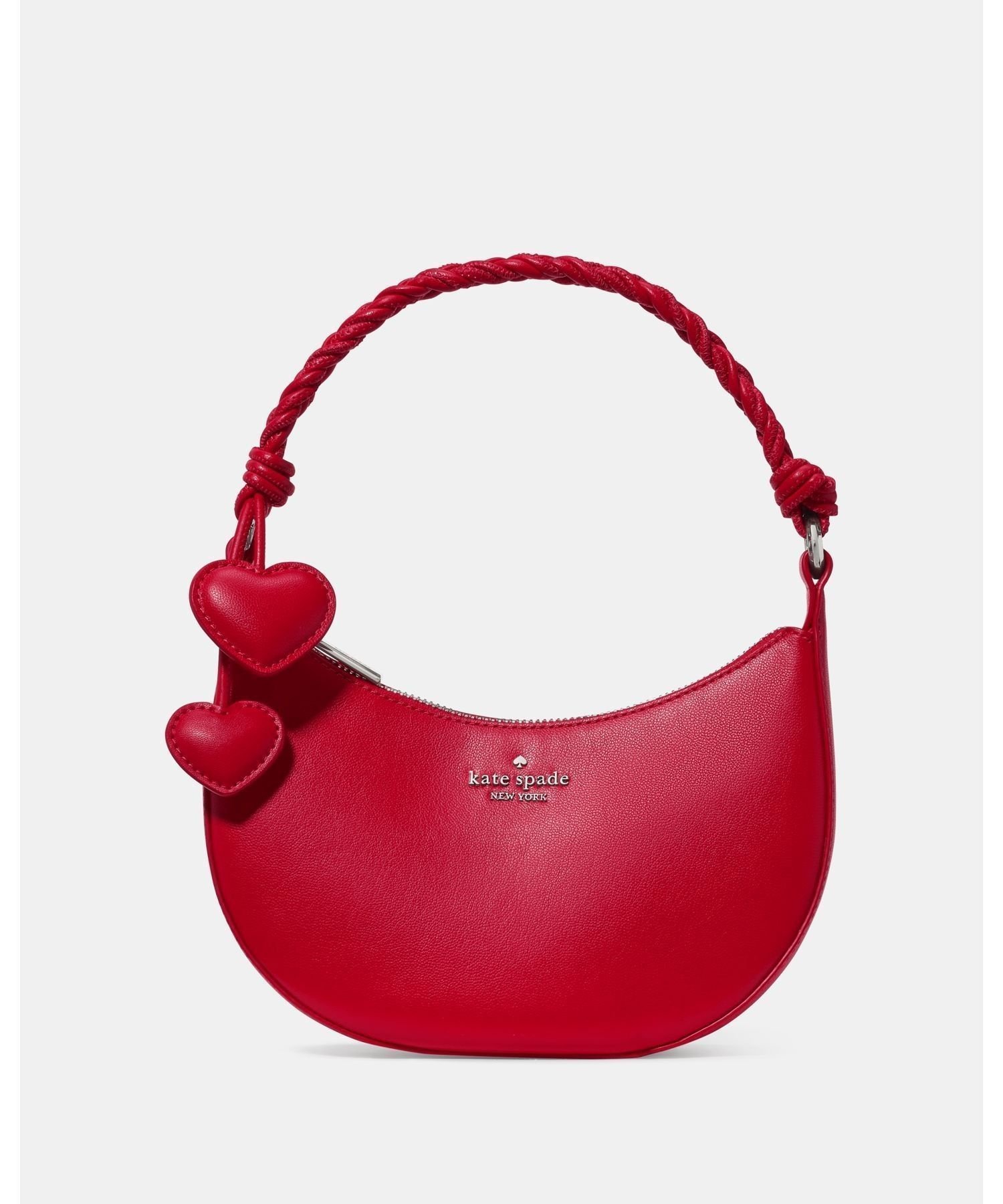 【ケイト スペード ニューヨーク/kate spade NEW YORK】の【公式】ノヴァ ブレイデッド ハンドル スモール クレセント クロスボディ バッグ インテリア・キッズ・メンズ・レディースファッション・服の通販 founy(ファニー) 　ファッション　Fashion　レディースファッション　Fashion for Women　バッグ　Bags　RED|ID: prp329100004827134 ipo3291000000035124609
