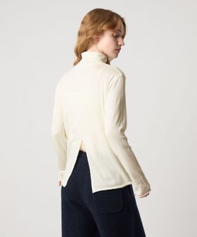 【ビューティ&ユース ユナイテッドアローズ/BEAUTY&YOUTH / UNITED ARROWS】のSteven Alan コットン カシミヤ ハイネック プルオーバー 人気、トレンドファッション・服の通販 founy(ファニー) ファッション Fashion レディースファッション Fashion for Women トップス・カットソー Cut & Sew Tops カジュアルプルオーバー・ニットトップス Pullovers & Knit Tops / Casual Pullovers カットオフ Cut-Off Design スリット Slit, Slit Detail センター Center, Center Line ハイネック High Neck, Mock Neck |ID:prp329100004827140