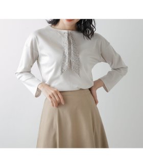 【ニューヨーカー/NEWYORKER】のシャイニースムース 前後2WAYカットソー 人気、トレンドファッション・服の通販 founy(ファニー) ファッション Fashion レディースファッション Fashion for Women トップス・カットソー Cut & Sew Tops カットソー・ベーシックTシャツ Cut-and-Sewn Tops / Stretch Tees & Basics インナー Innerwear 秋 Autumn カットソー Cut and Sewn Top シンプル Simple, Minimal スカーフ Scarf, Neckwear スリット Slit, Slit Detail セットアップ Set-Up, Coordinated Outfit プリント Print, Printed Pattern ボタニカル Botanical, Floral Pattern モチーフ Motif, Design Theme リボン Ribbon, Bow ループ Loop, Loop Knit A/W・秋冬 Autumn/Winter おすすめ Recommended / Our Picks エレガント 上品 Elegant |ID:prp329100004827145