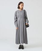 【ビームス ウイメン/BEAMS】のタックウエスト バンドカラー ワンピース GREY|ID: prp329100004827392 ipo3291000000035127110