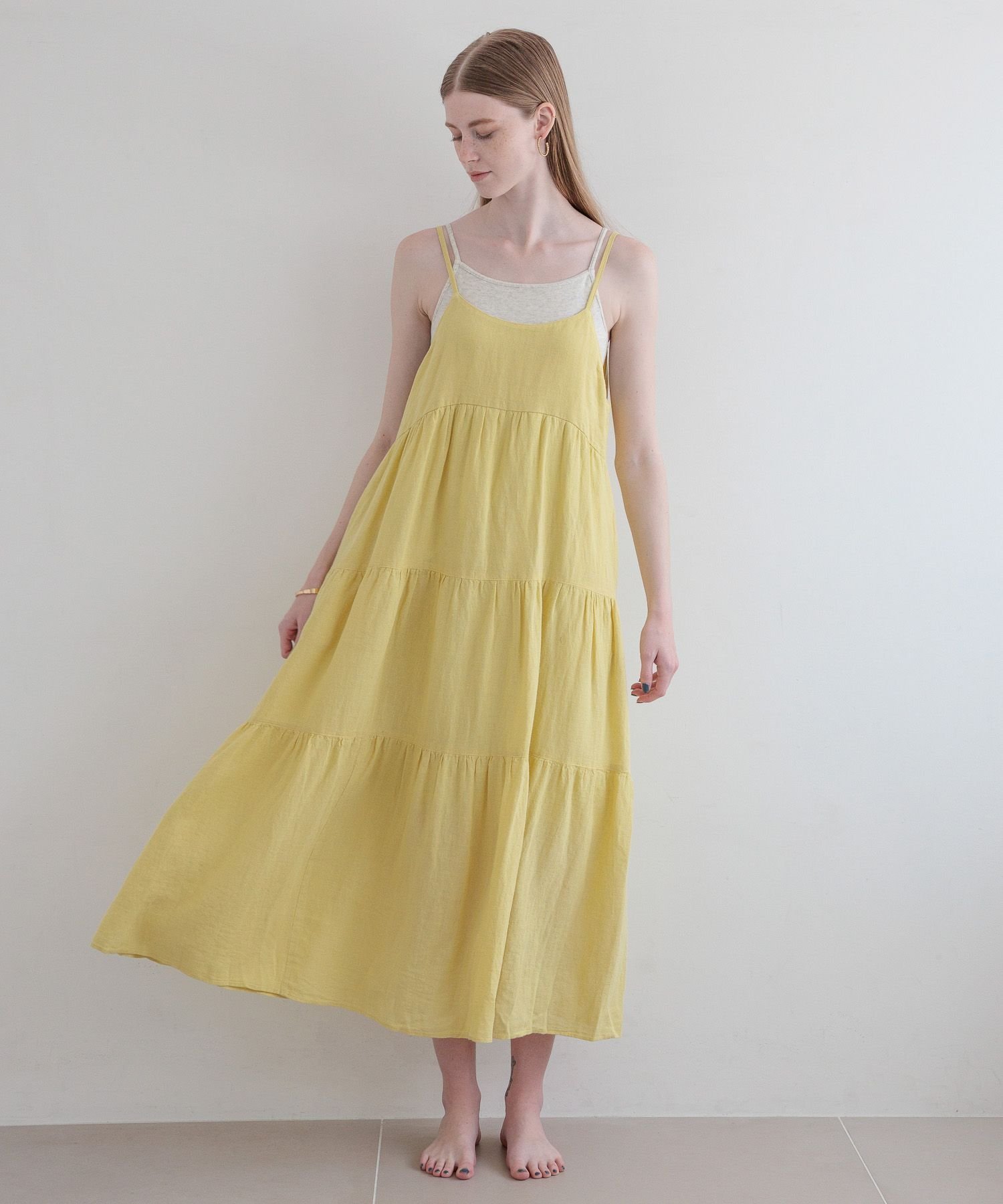 【ベイフロー/BAYFLOW】の【bijorie】ティアードキャミワンピ インテリア・キッズ・メンズ・レディースファッション・服の通販 founy(ファニー) ファッション Fashion レディースファッション Fashion for Women ワンピース Dresses キャミソールワンピース Camisole Dresses おすすめ Recommended / Our Picks ベーシック Basic, Essential ラップ Wrap, Wrap Design リネン Linen, Linen Fabric イエロー|ID: prp329100004827434 ipo3291000000035128022