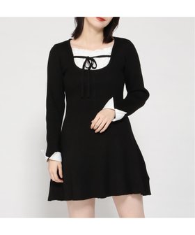 【イング/INGNI】のINGNI/12G SHドッキングニットOP 人気、トレンドファッション・服の通販 founy(ファニー) ファッション Fashion レディースファッション Fashion for Women トップス・カットソー Cut & Sew Tops ニット Knit Tops & Sweaters ドッキング Docking, Mixed Material バランス Balance, Style Balance フリル Frill, Ruffle ベーシック Basic, Essential |ID:prp329100004827460