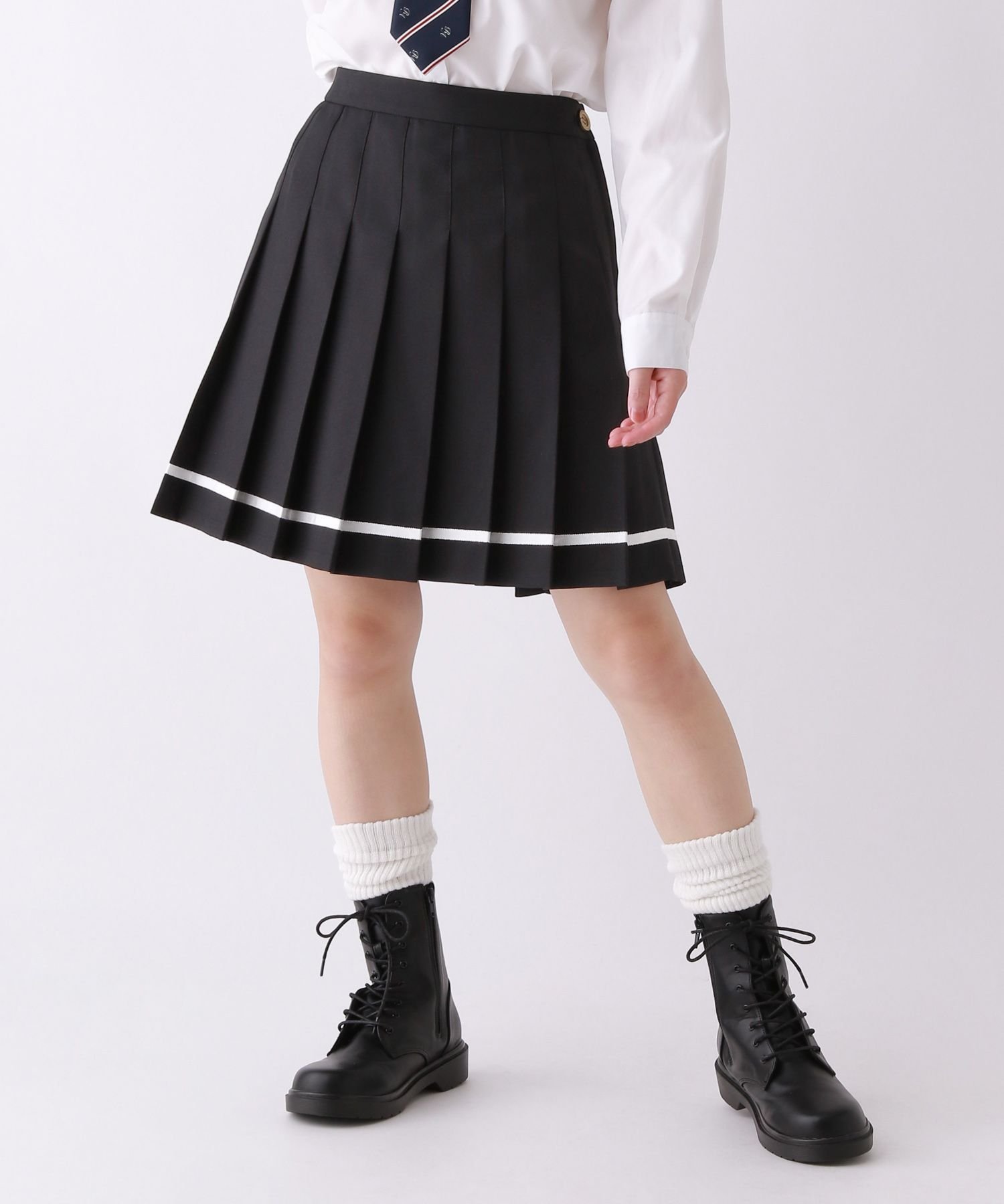 【レピピアルマリオ/repipi armario / KIDS】の【卒服2026】スソラインスカート インテリア・キッズ・メンズ・レディースファッション・服の通販 founy(ファニー) 　ファッション　Fashion　キッズファッション　Fashion for Kids　インナー　Innerwear　シンプル　Simple, Minimal　ジャケット　Jacket, Outerwear　セットアップ　Set-Up, Coordinated Outfit　ポケット　Pocket, Pocket Detail　エレガント 上品　Elegant　卒業式　Graduation Ceremony　無地　Plain, Solid Color　ブラック09|ID: prp329100004827461 ipo3291000000035128309