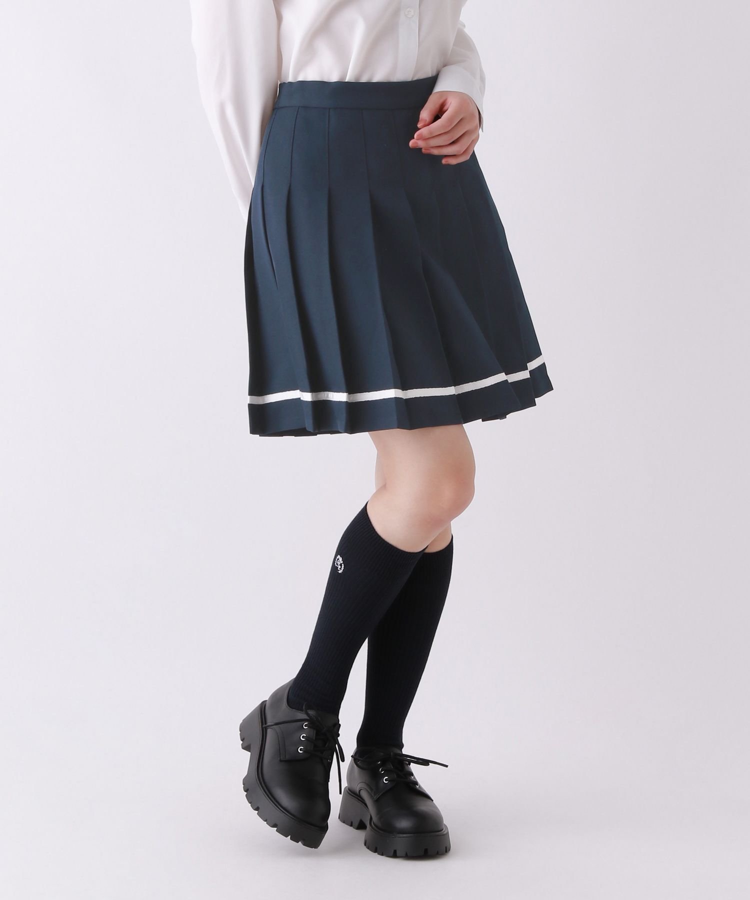 【レピピアルマリオ/repipi armario / KIDS】の【卒服2026】スソラインスカート インテリア・キッズ・メンズ・レディースファッション・服の通販 founy(ファニー) 　ファッション　Fashion　キッズファッション　Fashion for Kids　インナー　Innerwear　シンプル　Simple, Minimal　ジャケット　Jacket, Outerwear　セットアップ　Set-Up, Coordinated Outfit　ポケット　Pocket, Pocket Detail　エレガント 上品　Elegant　卒業式　Graduation Ceremony　無地　Plain, Solid Color　ネイビー88|ID: prp329100004827461 ipo3291000000035128310