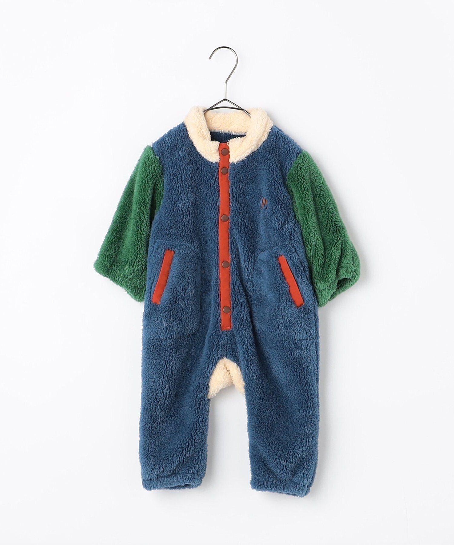 【エフオー オンラインストア/F.O.Online Store / KIDS】のファーフリースベビージャンプスーツ リンク インテリア・キッズ・メンズ・レディースファッション・服の通販 founy(ファニー) 　ファッション　Fashion　キッズファッション　Fashion for Kids　おすすめ　Recommended / Our Picks　ブルー|ID: prp329100004827466 ipo3291000000035128338