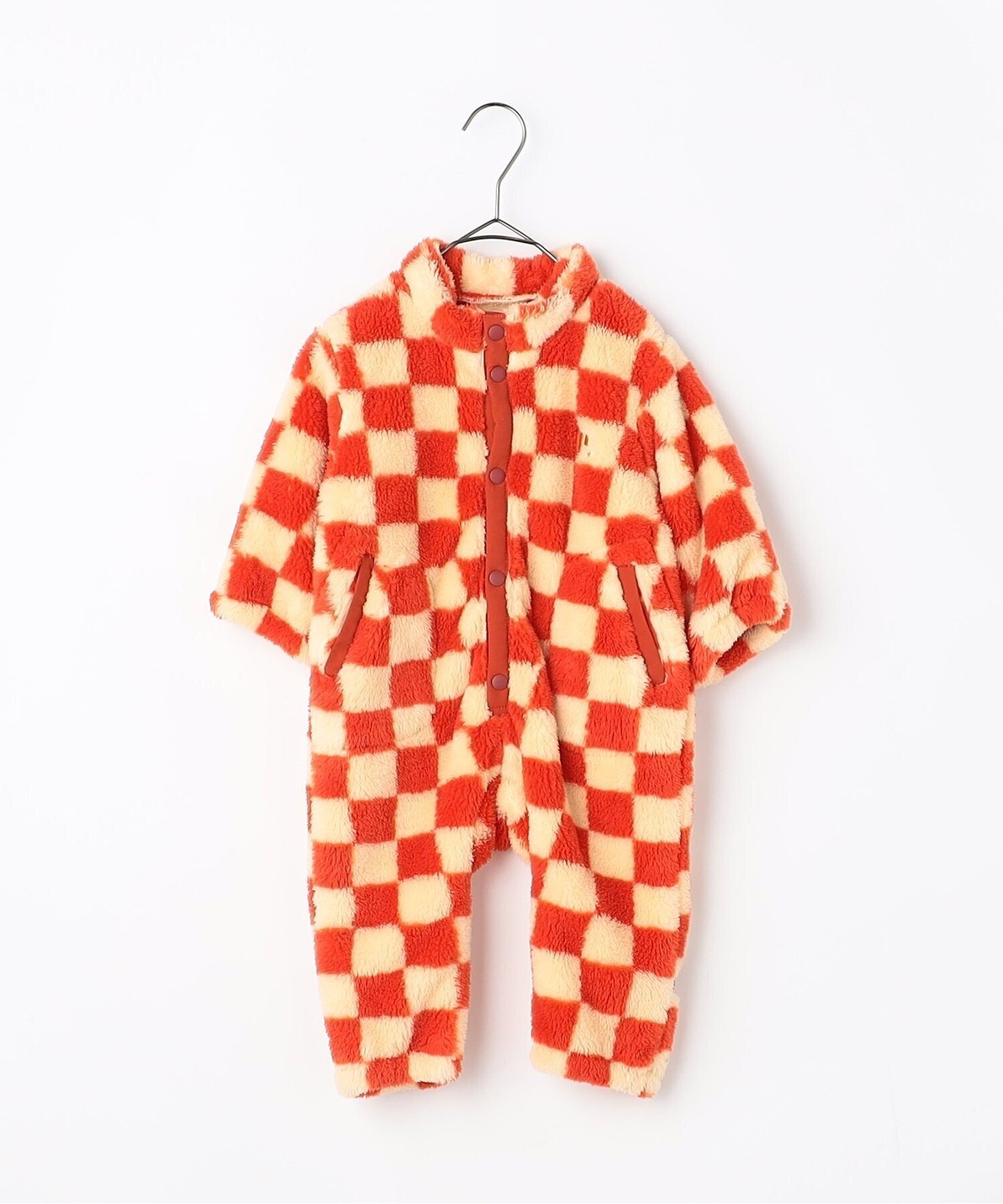 【エフオー オンラインストア/F.O.Online Store / KIDS】のファーフリースベビージャンプスーツ リンク インテリア・キッズ・メンズ・レディースファッション・服の通販 founy(ファニー) 　ファッション　Fashion　キッズファッション　Fashion for Kids　おすすめ　Recommended / Our Picks　レッド|ID: prp329100004827466 ipo3291000000035128342