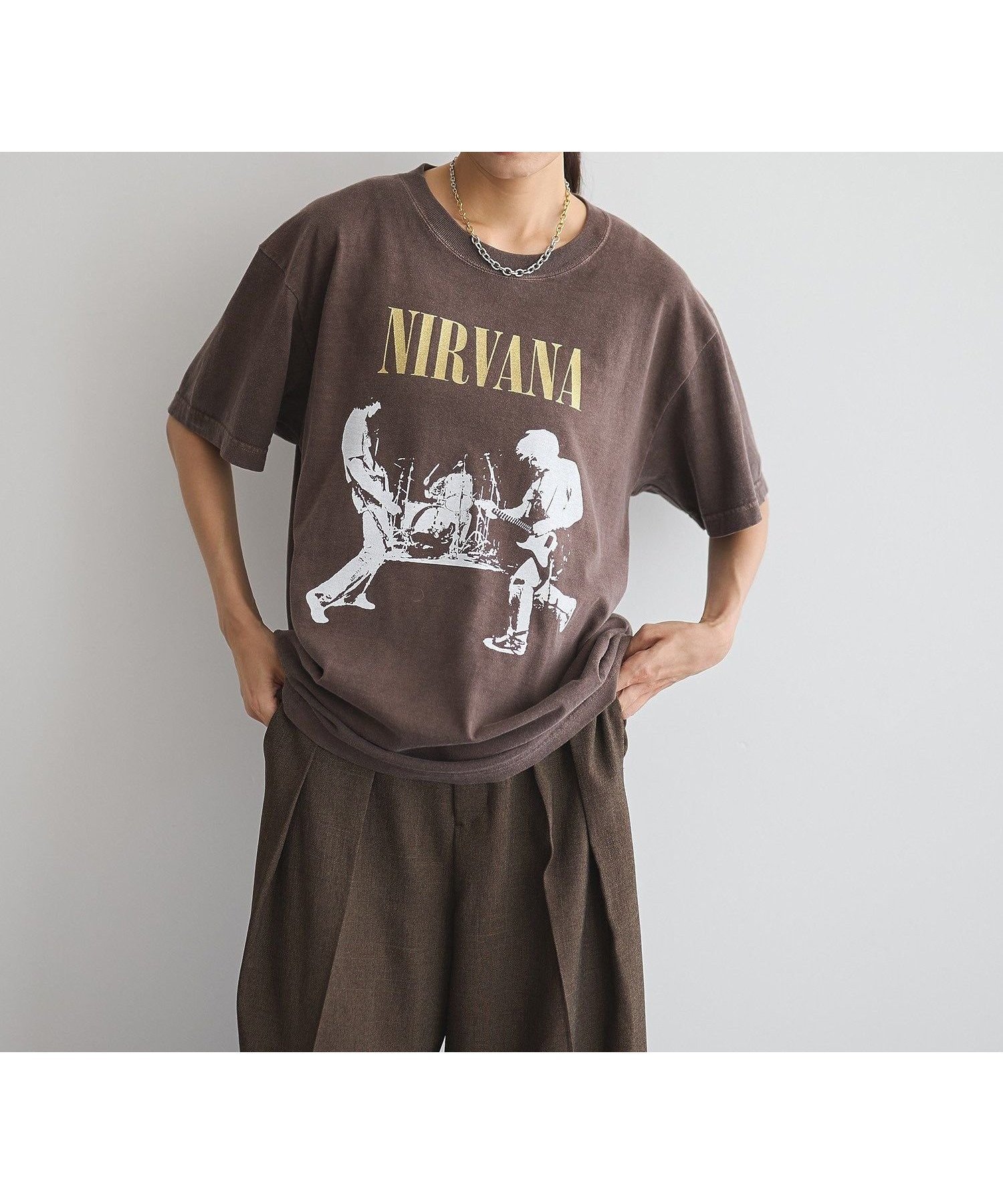 【ガレージ オブ グッド クロージング/GARAGE OF GOOD CLOTHING】の【GOOD ROCK SPEED】NIRVANA Tシャツ 人気、トレンドファッション・服の通販 founy(ファニー) 　ファッション　Fashion　レディースファッション　Fashion for Women　トップス・カットソー　Cut & Sew Tops　シャツ・ブラウス・オフィスカジュアル　Elegant Blouses & Button-Ups　ロングTシャツ・Tシャツ　Longline T-Shirts & Tees　おすすめ　Recommended / Our Picks　インナー　Innerwear　グラフィック　Graphic, Graphic Design　ジャケット　Jacket, Outerwear　ポケット　Pocket, Pocket Detail　リラックス　Relax, Relaxed Fit　 other-1|ID: prp329100004827477 ipo3291000000035128423