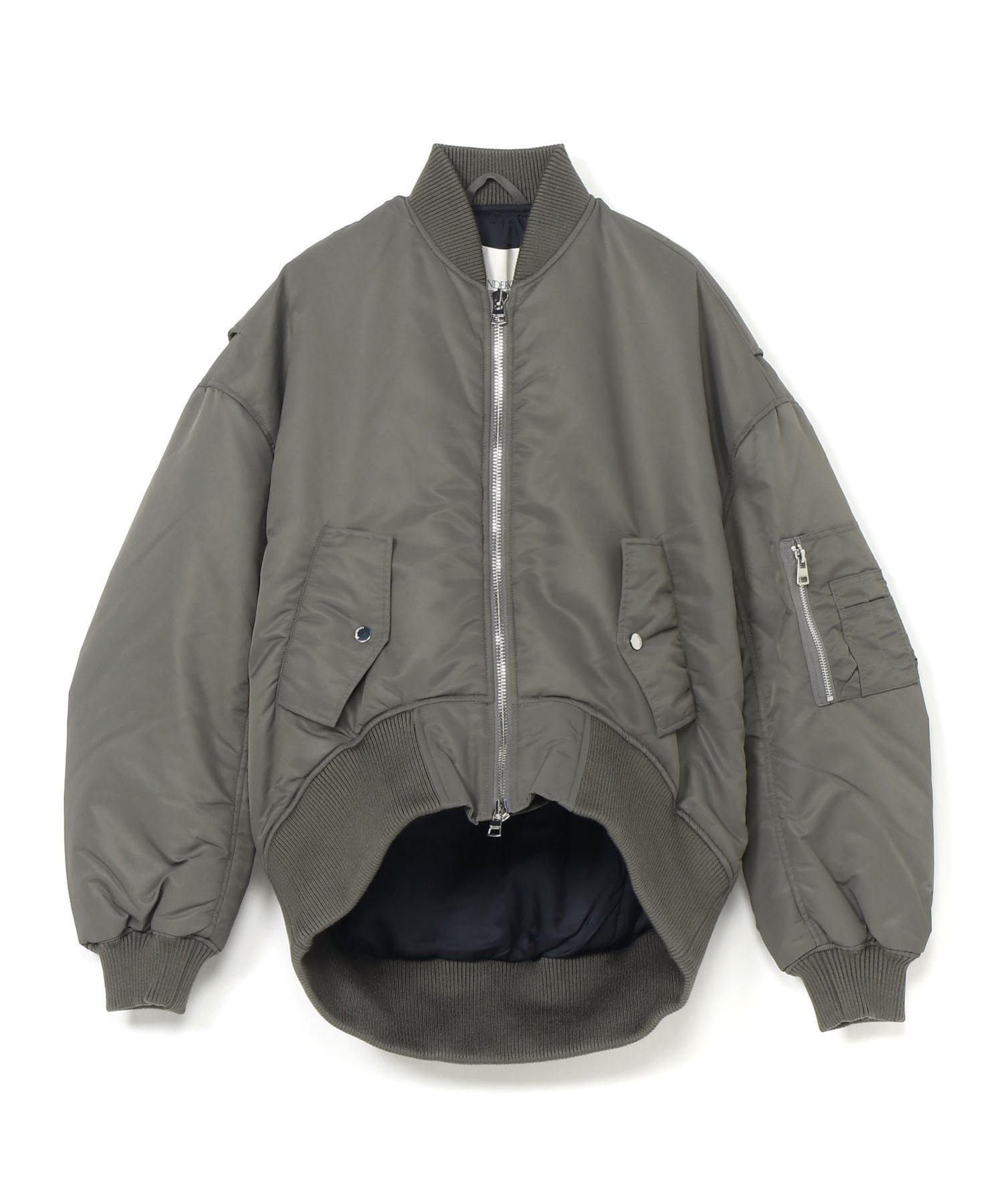 【ジェイ ダブリュー アンダーソン/JW ANDERSON / MEN】のOVERSIZED CURVED HEM BOMBER JACKET 人気、トレンドファッション・服の通販 founy(ファニー) 　ファッション　Fashion　メンズファッション　Fashion for Men　ショルダー　Shoulder, Shoulder Strap　スウェット / スエット　Sweatshirt, Sweatwear　テクスチャー　Texture, Textured Fabric　ドロップ　Drop Shoulder, Dropped Style　フィット　Fit, Slim Fit　リラックス　Relax, Relaxed Fit　ワイド　Wide, Wide Fit　 other-1|ID: prp329100004827495 ipo3291000000035128670
