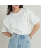 【リエディ/Re:EDIT】の天竺ラッフルショルダーTシャツ 人気、トレンドファッション・服の通販 founy(ファニー) ファッション Fashion レディースファッション Fashion for Women トップス・カットソー Cut & Sew Tops シャツ・ブラウス・オフィスカジュアル Elegant Blouses & Button-Ups ロングTシャツ・Tシャツ Longline T-Shirts & Tees オーガンジー Organza Fabric カットソー Cut and Sewn Top サークル Circle, Round Design シンプル Simple, Minimal スタイリッシュ Stylish, Fashionable スラックス Slacks, Dress Pants スリーブ Sleeve, Long Sleeve / Short Sleeve チェーン Chain, Chain Strap デニム Denim, Jeans Material トレンド Trend, Trending Now フラワー Flower, Floral フレア Flare, Flared フレンチ French, French Style 半袖 Short Sleeve, Half Sleeve ワイド Wide, Wide Fit ワンポイント One Point, Statement Accent おすすめ Recommended / Our Picks thumbnail ホワイト|ID: prp329100004827508 ipo3291000000035128816