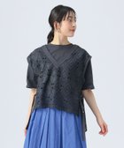 【ビームス ハート/BEAMS HEART】のレースベスト プルオーバー セット(セットアイテム) 人気、トレンドファッション・服の通販 founy(ファニー) ファッション Fashion レディースファッション Fashion for Women トップス・カットソー Cut & Sew Tops ベスト&ジレ / 重ね着スタイル Vests & Gilets カジュアルプルオーバー・ニットトップス Pullovers & Knit Tops / Casual Pullovers カットソー Cut and Sewn Top シンプル Simple, Minimal スカラップ Scallop, Scalloped Edge バランス Balance, Style Balance フェミニン Feminine, Girly フレア Flare, Flared フロント Front, Front Design ベスト Vest, Waistcoat リボン Ribbon, Bow レース Lace, Lace Fabric thumbnail CHARCOAL BLACK|ID: prp329100004827520 ipo3291000000035128905