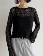 【リエディ/Re:EDIT】のカットレースクルーネック長袖トップス 人気、トレンドファッション・服の通販 founy(ファニー) ファッション Fashion レディースファッション Fashion for Women トップス・カットソー Cut & Sew Tops インナー Innerwear キャミソール Camisole, Spaghetti Strap Top キャミワンピース Cami Dress, Slip Dress ジャケット Jacket, Outerwear ストレッチ Stretch, Stretchy Fabric トレンド Trend, Trending Now ビスチェ Bustier, Corset Top ブルゾン Blouson, Bomber Jacket ベスト Vest, Waistcoat ベーシック Basic, Essential レース Lace, Lace Fabric ロング Long, Long-Length 長袖 Long Sleeve, Full Sleeve thumbnail ブラック|ID: prp329100004827587 ipo3291000000035129633