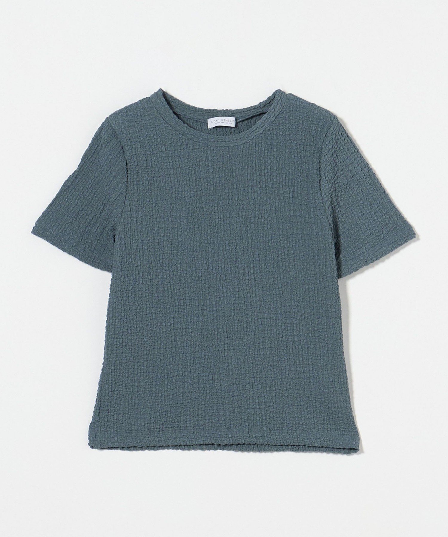 【ユナイテッドアローズ/UNITED ARROWS】のポコポコ コンパクトTシャツ A DAY IN THE LIFE インテリア・キッズ・メンズ・レディースファッション・服の通販 founy(ファニー) 　ファッション　Fashion　レディースファッション　Fashion for Women　トップス・カットソー　Cut & Sew Tops　シャツ・ブラウス・オフィスカジュアル　Elegant Blouses & Button-Ups　ロングTシャツ・Tシャツ　Longline T-Shirts & Tees　インナー　Innerwear　カットソー　Cut and Sewn Top　コンパクト　Compact, Small Size　ストレッチ　Stretch, Stretchy Fabric　トレンド　Trend, Trending Now　ランダム　Random, Irregular　アウトレット　Outlet / Clearance　おすすめ　Recommended / Our Picks　TURQUOISE|ID: prp329100004827604 ipo3291000000035129971