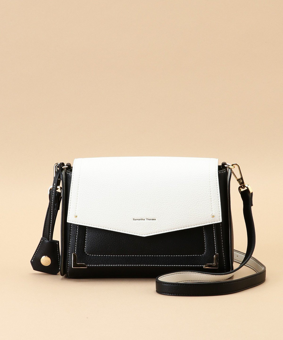 【サマンサタバサ/SamanTha Thavasa】のミラー付き ショルダーバッグ インテリア・キッズ・メンズ・レディースファッション・服の通販 founy(ファニー) 　ファッション　Fashion　レディースファッション　Fashion for Women　バッグ　Bags　ポケット　Pocket, Pocket Detail　ホワイト|ID: prp329100004827618 ipo3291000000035130119