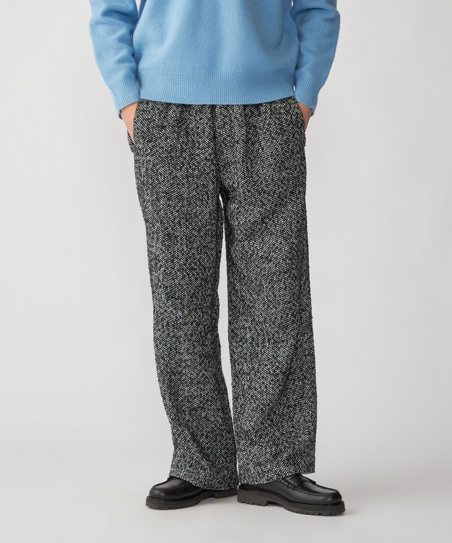 【シップス/SHIPS / MEN】のSHIPS 手洗い可能 リング ツイード バギー スラックス インテリア・キッズ・メンズ・レディースファッション・服の通販 founy(ファニー) 　ファッション　Fashion　メンズファッション　Fashion for Men　シューズ　Shoes, Footwear　ストレート　Straight, Straight Cut　スニーカー　Sneakers, Trainers　スラックス　Slacks, Dress Pants　ダウン　Down, Puffer　ツイード　Twill, Twill Weave　トレンド　Trend, Trending Now　ワイド　Wide, Wide Fit　エレガント 上品　Elegant　ブラック|ID: prp329100004827645 ipo3291000000035130433