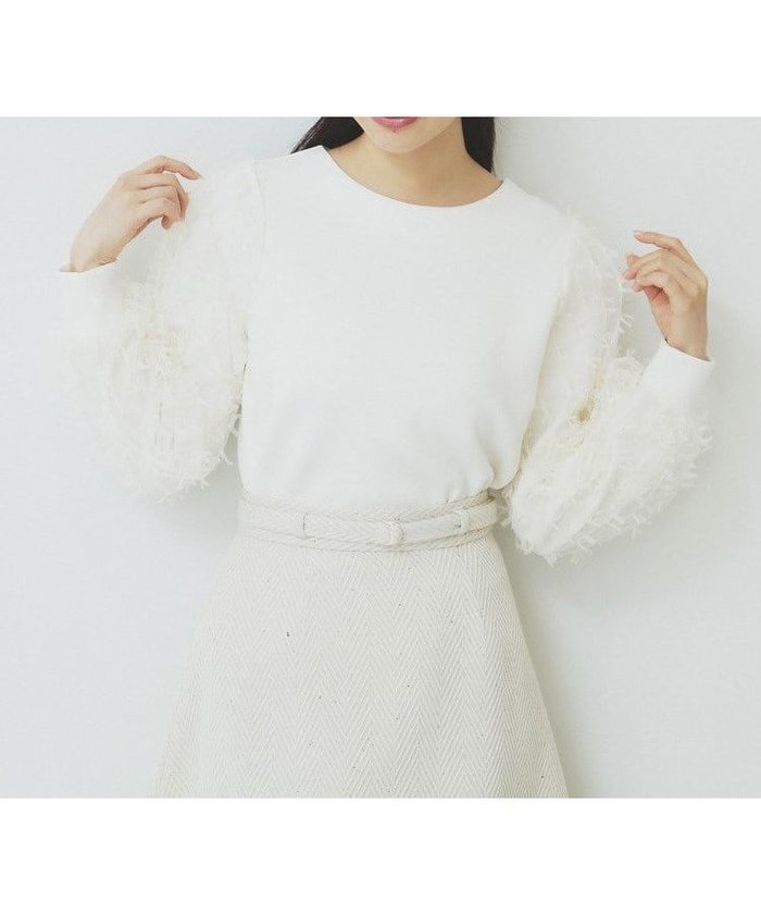 【インデックス/INDEX】の《美人百花掲載》リボンチュールトップス【洗濯機洗い可】 インテリア・キッズ・メンズ・レディースファッション・服の通販 founy(ファニー) https://founy.com/ 雑誌掲載アイテム Magazine Picks & Fashion Features ファッション雑誌 Fashion Magazines ビジンヒャッカ 美人百花 ファッション Fashion レディースファッション Fashion for Women トップス・カットソー Cut & Sew Tops 3月号 March Issue シンプル Simple, Minimal ストレッチ Stretch, Stretchy Fabric スマート Smart, Elegant スリーブ Sleeve, Long Sleeve / Short Sleeve 雑誌 Magazine, Fashion Magazine チュール Tulip, Tulip Motif おすすめ Recommended / Our Picks エレガント 上品 Elegant |ID: prp329100004827650 ipo3291000000035130480