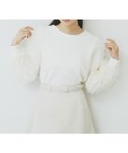 【インデックス/INDEX】の《美人百花掲載》リボンチュールトップス【洗濯機洗い可】 アイボリー|ID: prp329100004827650 ipo3291000000035130481