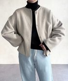 【ビアズリー/BEARDSLEY】の《15 quinze》リバーショート羽織 人気、トレンドファッション・服の通販 founy(ファニー) ファッション Fashion レディースファッション Fashion for Women コレクション Collection, Seasonal Line ショート Short, Short Length フィット Fit, Slim Fit ポケット Pocket, Pocket Detail 羽織 Haori, Light Jacket 再入荷 Restock / Back in Stock エレガント 上品 Elegant thumbnail ベージュ|ID: prp329100004827664 ipo3291000000035130605