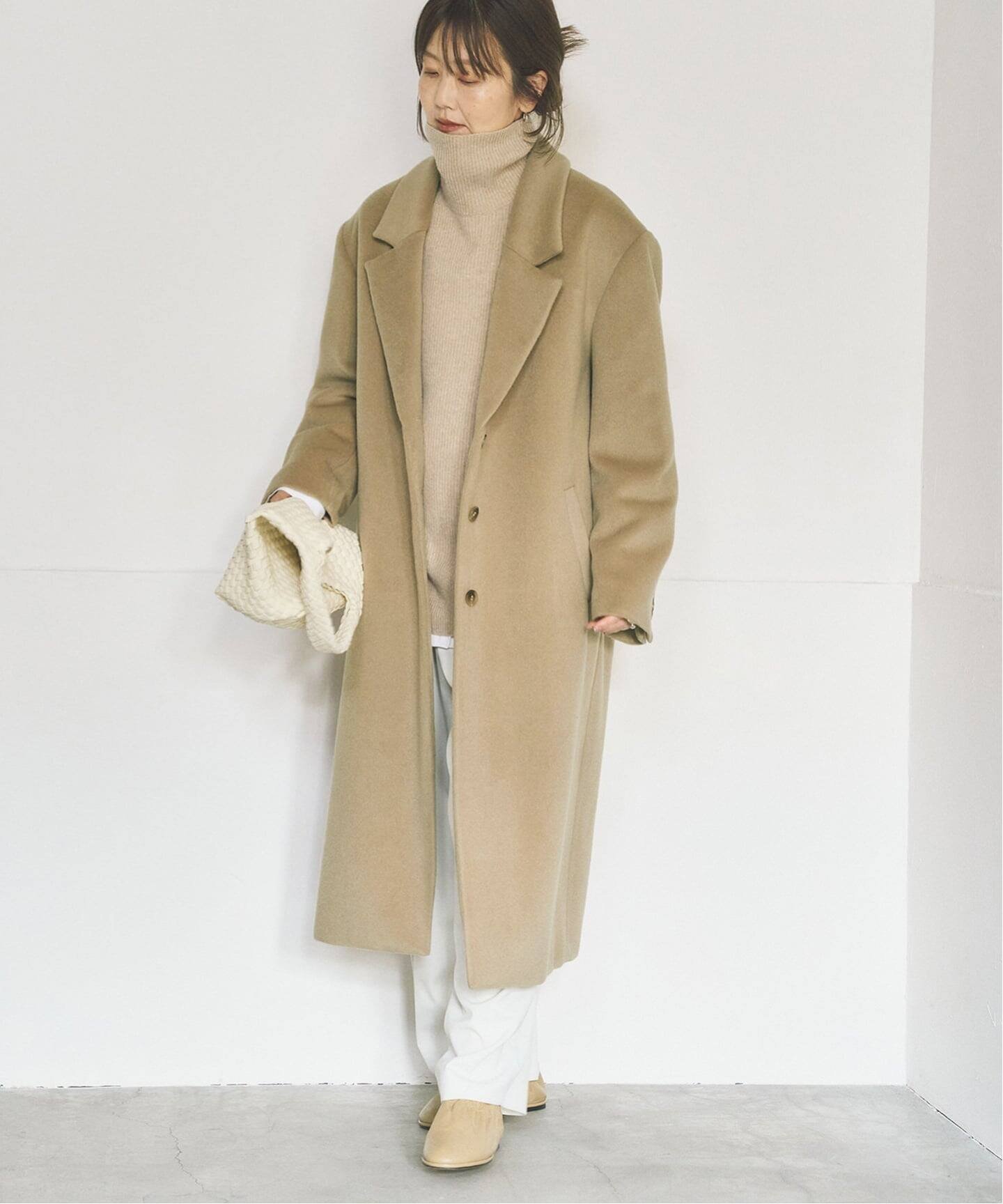 【プラージュ/Plage】のWORSTED BEAVER CHESTER コート インテリア・キッズ・メンズ・レディースファッション・服の通販 founy(ファニー) 　ファッション　Fashion　レディースファッション　Fashion for Women　アウター　Coat / Outerwear Collection　コート・ロングコート・ピーコート　Long Coats, Peacoats & More　なめらか　Smooth, Silky Texture　エレガント 上品　Elegant　チェスターコート　Chester Coat, Long Coat　ベージュ|ID: prp329100004827679 ipo3291000000035130856